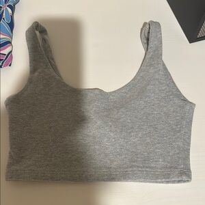 Gray Cropped Tank Top